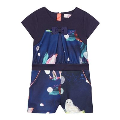 Baker by Ted Baker Girls' navy printed playsuit